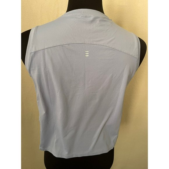 Unisex Sleeveless Gray Breathable Cooling Workout / Running Crop Tank Top - Picture 5 of 12